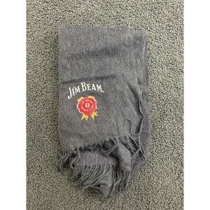 Whiskey 100% Wool Scarf Jim Bean Charcoal Gray